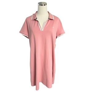 Nautica Polo Dress Women's XL Pink Short Sleeve Casual Golf Athleisure